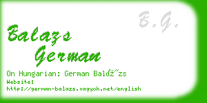 balazs german business card